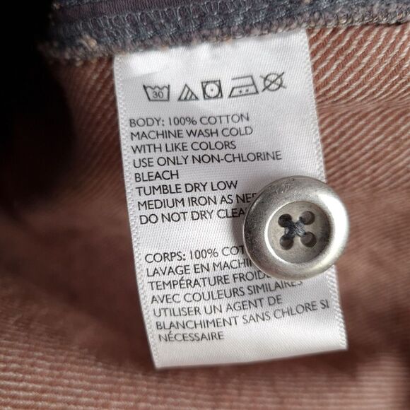 All-Son Shirt Jacket Mens Large Brown Heavy Denim Button Up Overshirt Workwear - Picture 16 of 16